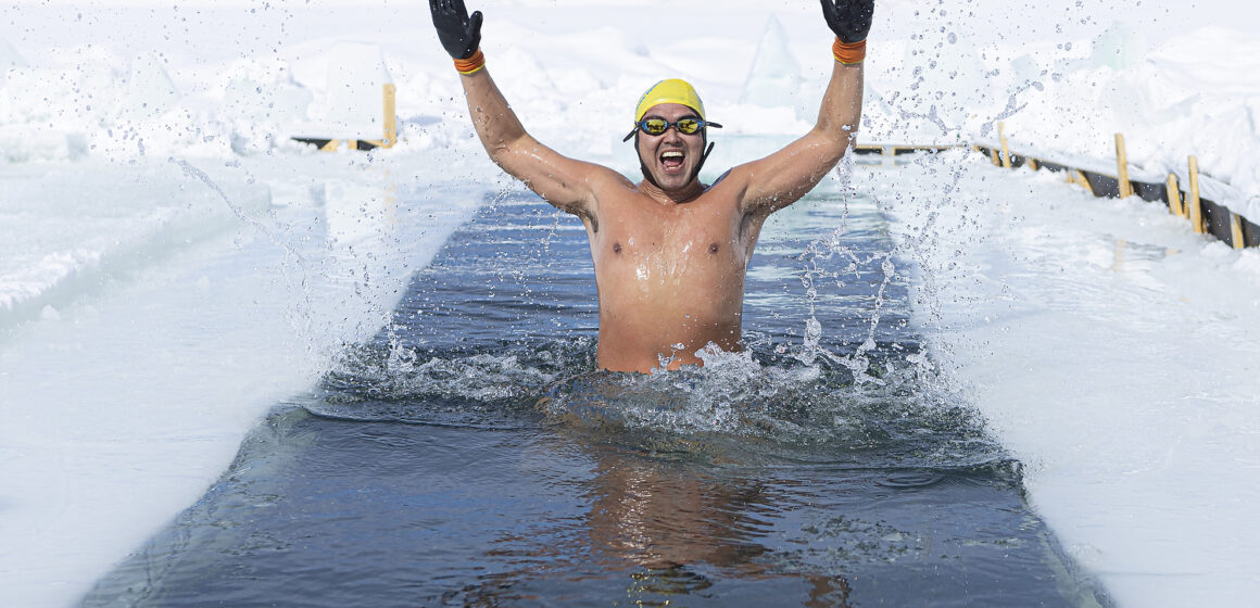 Those Swimmers Are Having The Time Of Their Life In Arctic Cold Water