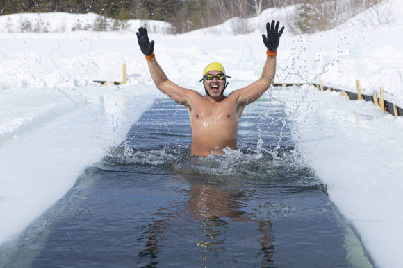 Those Swimmers Are Having The Time Of Their Life In Arctic Cold Water
